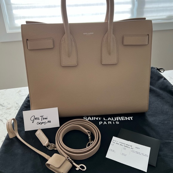 Saint Laurent Handbags - Saint Laurent Sac De Jour in Beige Grained Leather size Small